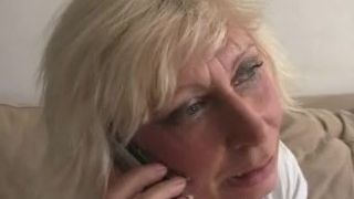 Blonde mature woman pleases neighbor